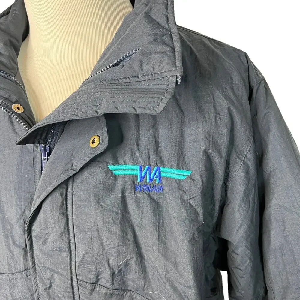 Rugged Outerwear Win Air Storm Parka Jacket NWT Water Resistant Navy Mens Large